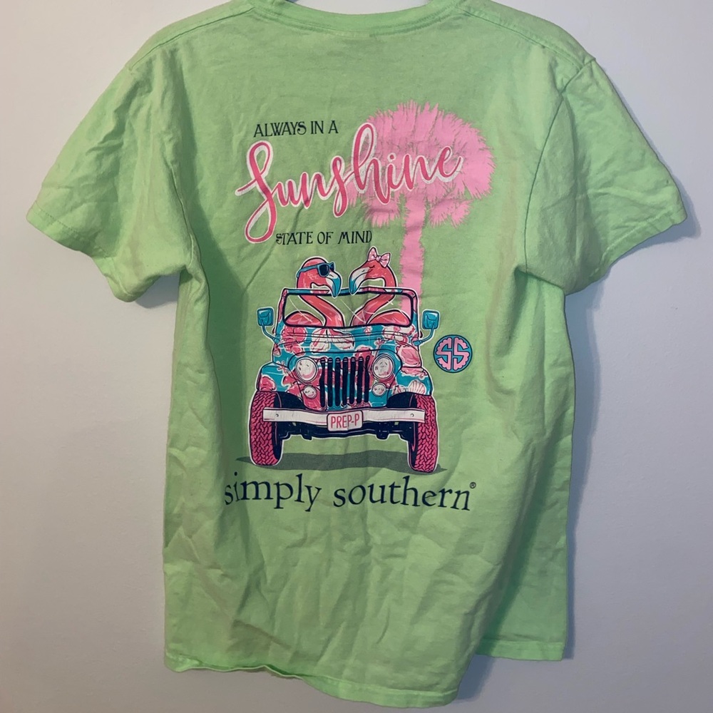 Simply southern lime green graphic T 💚